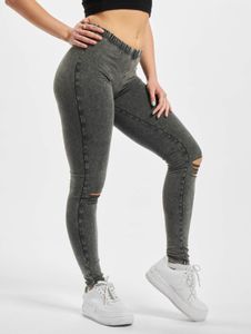 Pantalon oversize stretch confortable pour femme URBAN CLASSICS, 200 g/m², en coton, noir