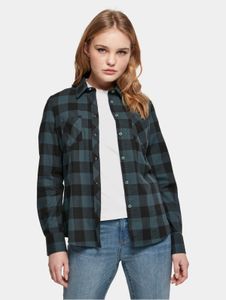 Polo femme Casual Urban Classics à poches, 125 g/m² coton, bleu pétrole/noir