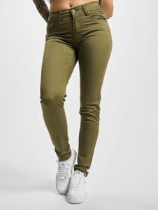 Jeans skinny elasticizzati da donna Modern Urban Classics con tasche, in cotone, color kaki