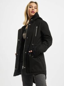 Giacca funzionale da donna URBAN CLASSICS con cappuccio elasticizzato, cotone 240 g/m², nera