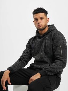 Sweat à capuche homme URBAN CLASSICS doux, avec cordon de serrage et fermeture éclair, 280 g/m² coton, motif camouflage