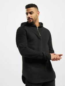 Sweat à capuche homme Casual Urban Classics, noir, avec poignets et capuche côtelés, 280 g/m² coton.