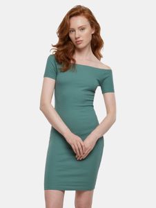 Abito da donna Urban Classics, in tessuto elasticizzato 180 g/m² con cotone, verde