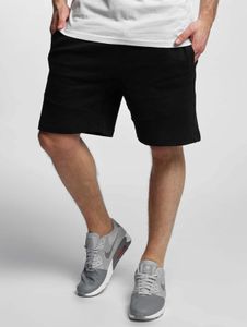 Short homme Casual Urban Classics en coton noir, extensible, avec cordon de serrage et poches.