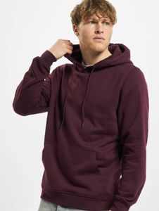 Felpa con cappuccio da uomo Urban Classics, morbida, con coulisse e polsini a coste, 300 g/m² di cotone, rosso bordeaux.