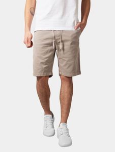 Pantaloncini da uomo estivi URBAN CLASSICS, elasticizzati, con coulisse, tasche, in cotone, beige