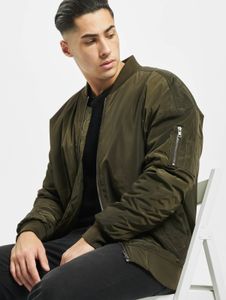 Chaqueta de hombre Simple Urban Classics con cremalleras, bolsillos, 112 g/m², verde militar