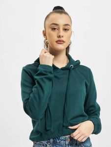 Comfortable Urban Classics women's hoodie with drawstring hood, 300 g/m² cotton, green