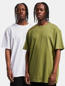 Casual Urban Classics men's oversized T-shirt, 240 g/m², cotton, green/white