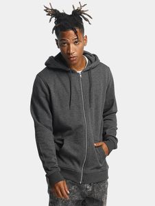 Comfortable Urban Classics men's hoodie with drawstring and zipper, 300 g/m² cotton, anthracite
