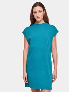modisches Urban Classics Damen Kleid 140 g/m² mit Baumwolle Türkis