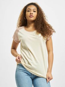 Comfortable Urban Classics women's T-shirt, 140 g/m², cotton, cream-beige/old pink
