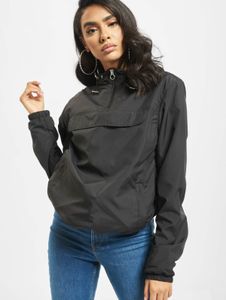 Casual Urban Classics women's jacket with drawstring and zipper, 78 g/m², black