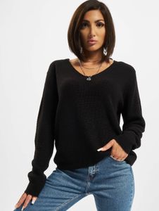 modern URBAN CLASSICS women's sweatshirt with ribbed cuffs, black