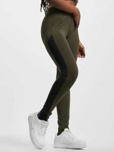 Casual Urban Classics women's stretch trousers, 210 g/m², green