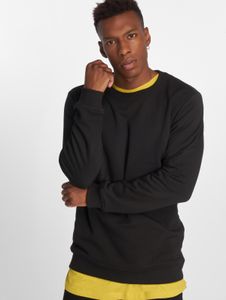 Casual Urban Classics men's sweatshirt with ribbed cuffs, 250 g/m² cotton, black
