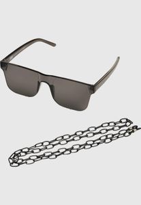 Lunettes de soleil unisexes Striking Urban Classics avec détail chaîne, noires