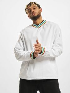 Soft URBAN CLASSICS men's sweatshirt with zipper and pockets, 80 g/m², white