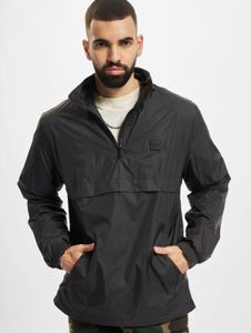 Giacca da uomo Urban Classics funzionale con cerniere e tasche, 58 g/m², nera