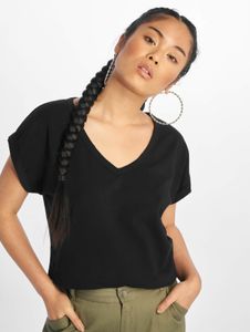 T-shirt sportiva da donna Urban Classics elasticizzata, 180 g/m² in cotone, nera