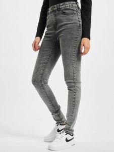 Modern Urban Classics Women's Skinny Fit Stretch Jeans with Zip and Cotton, Grey