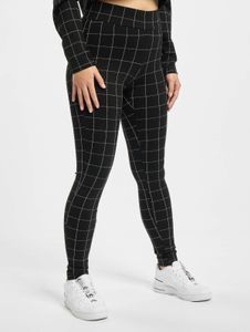 Comfortable URBAN CLASSICS women's stretch trousers 330 g/m² black/white