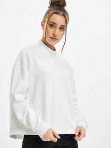 Soft Urban Classics women's sweatshirt with ribbed cuffs, oversized, 300 g/m², cotton, white