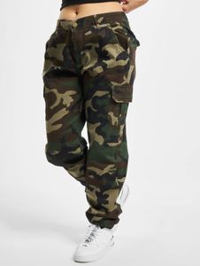 Vaqueros elásticos de mujer Modern Urban Classics con bolsillos con cremallera, estampado de camuflaje de algodón.