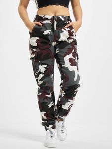 Casual Urban Classics women's stretch jeans with zip pockets, cotton, camouflage