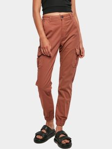 Vaqueros cómodos de Urban Classics para mujer con bolsillos elásticos, 320 g/m², algodón, color naranja terracota.