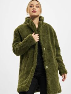 Casual URBAN CLASSICS women's jacket with pockets, oversize, 350 g/m², khaki
