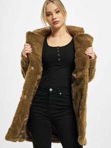 Simple Urban Classics women's jacket, oversized with pockets, 350 g/m², brown