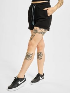 Pantaloncini da donna Urban Classics leggeri con coulisse e tasche, 300 g/m² di cotone, neri