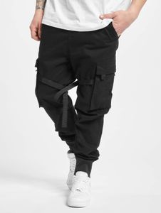 Jean homme Modern Urban Classics, extensible, à cordon de serrage et poches, en coton noir.