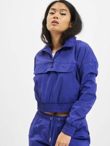 lässige Urban Classics Damen Jacke Klettverschluss Mesh 130 g/m² Violett