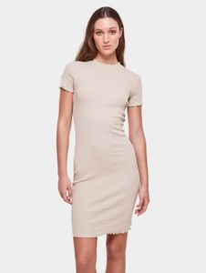Camiseta de mujer Modern Urban Classics, corte ajustado elástico, 240 g/m², algodón, beige.