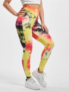 Casual Urban Classics women's stretch trousers, 160 g/m², yellow/multicolored