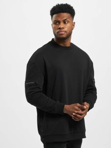 bequemes Urban Classics Herren Sweatshirt Taschen Rippstrick 300 g/m² mit Baumwolle Schwarz