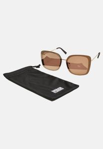 Lunettes de soleil unisexes classiques urbains tendance, couleur or