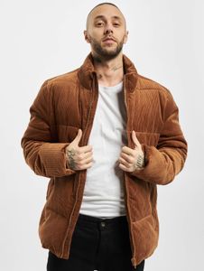 Giacca casual da uomo URBAN CLASSICS con cerniere e tasche, 230 g/m² di cotone, marrone