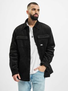 Veste homme Functional Urban Classics à poches, en velours côtelé 285 g/m² avec coton, noire