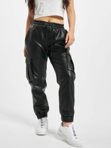 Jeans da donna Modern Urban Classics con tasche con coulisse, 225 g/m², neri