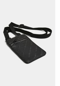 Versatile Urban Classics unisex phone case with zipper, black