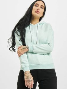 Felpa con cappuccio da donna Urban Classics, morbida, con ampio cappuccio e coulisse, 300 g/m² di cotone, verde pastello.