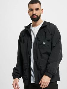 Veste homme Modern Urban Classics, grande capuche, cordon de serrage, 97 g/m², noire