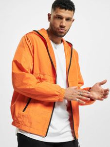 Giacca da uomo Simple Urban Classics, ampio cappuccio, chiusura con zip, 89 g/m², arancione