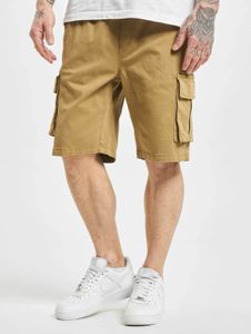Short d'été URBAN CLASSICS pour homme, extensible, cordon de serrage, poches, coton, beige