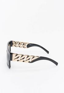 markante Urban Classics Unisex Sonnenbrille Ketten-Detail Schwarz