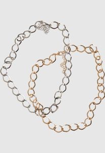 Comfortable Urban Classics unisex necklace, chain detail, gold/silver