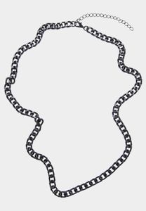 Casual URBAN CLASSICS unisex necklace, chain detail, black